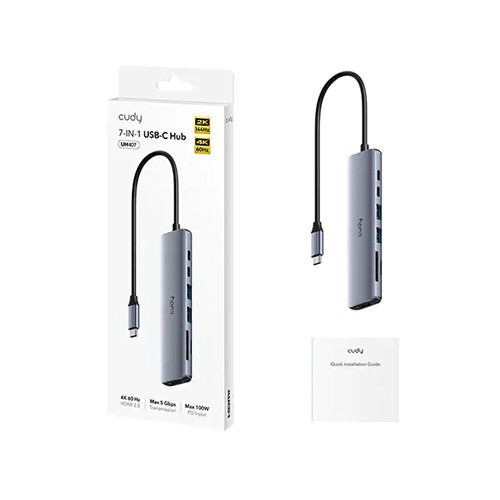CUDY UH407 7-In-1 HDMI SD/TF 4K USB-C Hub CUDY UH407 7-In-1 HDMI SD/TF 4K USB-C Hub