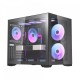 Aigo DarkFlash C305 ATX Gaming Case With 3 RGB FAN (Black)