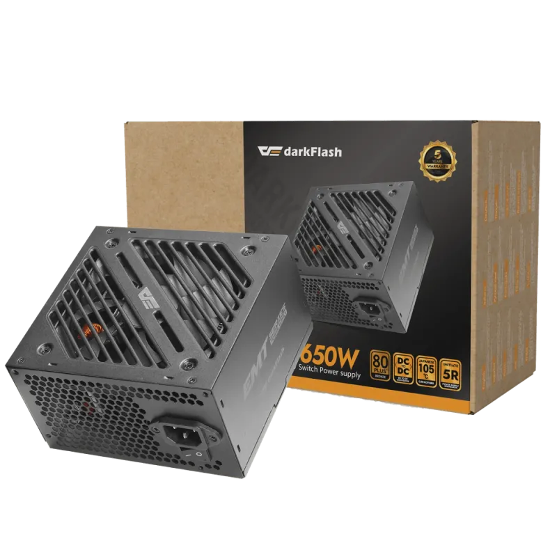 darkFlash EMT650 650W 80 Plus Bronze Certified Power Supply