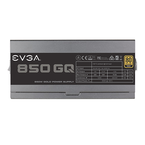 EVGA 850 GQ 80+ GOLD 850W Semi Modular Power Supply EVGA 850 GQ 80+ GOLD 850W Semi Modular Power Supply