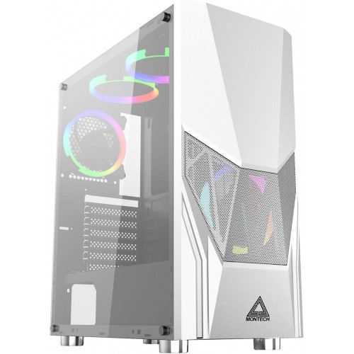 Montech Fighter 500 White ATX Mid Tower Gaming Case (White)