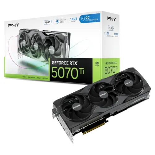 PNY GeForce RTX 5070 Ti OC Plus Triple Fan 16GB GDDR7 Graphic Card PNY GeForce RTX 5070 Ti OC Plus Triple Fan 16GB GDDR7 Graphic Card