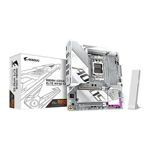 GIGABYTE B850M AORUS ELITE WIFI6E ICE AMD AM5 DDR5 Micro ATX Motherboard GIGABYTE B850M AORUS ELITE WIFI6E ICE AMD AM5 DDR5 Micro ATX Motherboard