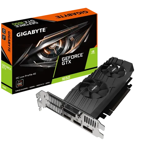 GIGABYTE GeForce GTX 1650 D6 OC Low Profile 4GB GDDR6 Graphics Card