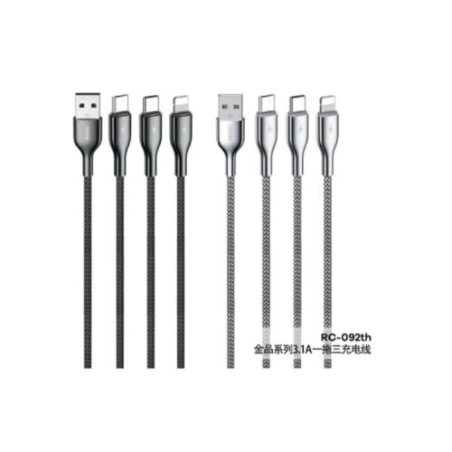 REMAX 3-IN-1 (MICRO/LIGHTENING/TYPE-C) DATA CABLE REMAX 3-IN-1 (MICRO/LIGHTENING/TYPE-C) DATA CABLE