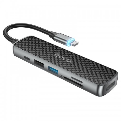 Hoco HB24 Easy display 6-in-1 Multimedia USB Type-C Hub Hoco HB24 Easy display 6-in-1 Multimedia USB Type-C Hub