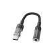Hoco LS37 Spirit Dac Chip Type C To 3.5mm Audio Converter Hoco LS37 Spirit Dac Chip Type C To 3.5mm Audio Converter
