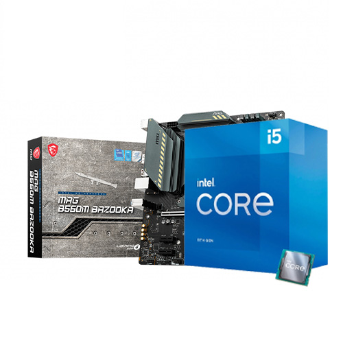 Intel Core i5-11400 with MSI MAG B560M BAZOOKA Combo