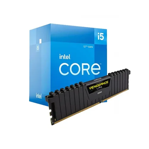 Intel i5-12400 12th Gen Processor & Corsair LPX 8GB 3200MHZ Ram (With Build)