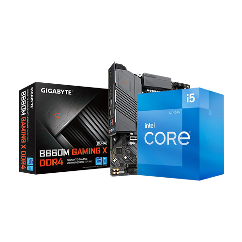 Intel Core i5-12400 With GIGABYTE B660M GAMING X DDR4 12th Gen Combo