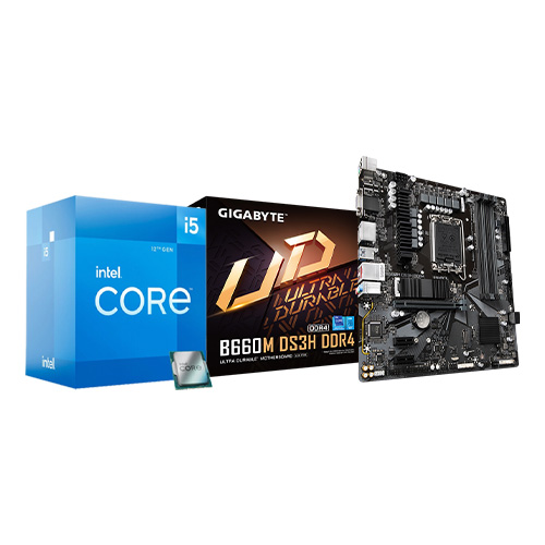 Intel Core i5-12400 With Gigabyte B660M DS3H DDR4 12th Gen Combo