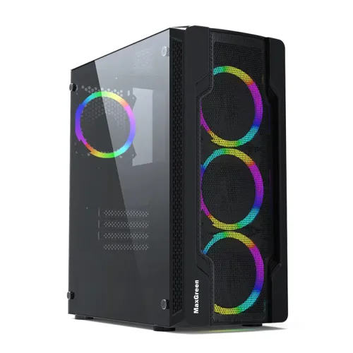 MaxGreen JX188-2 Mid-Tower RGB ATX Gaming Case