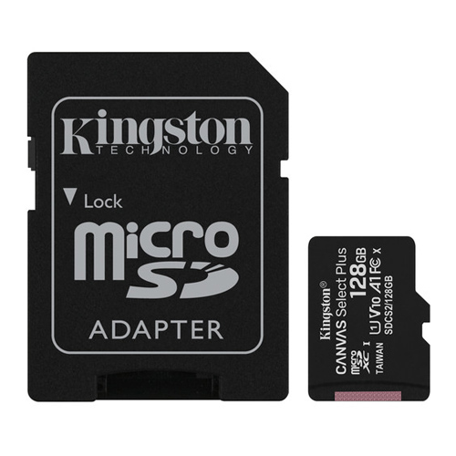 Kingston Canvas Select Plus 128GB UHS-I MicroSDXC Memory Card