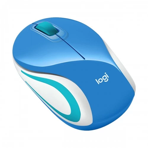 Logitech M187 Wireless Optical Mini Mouse - Blue