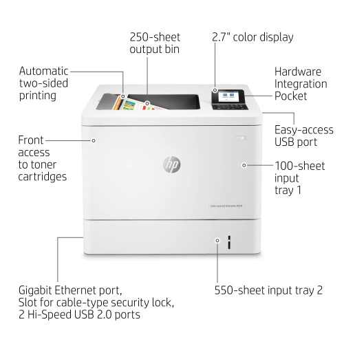 HP Enterprise M554dn Single Function Color Laser Printer HP Enterprise M554dn Single Function Color Laser Printer
