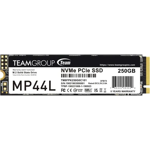 Team MP44L 250GB M.2 PCIe Gen4 NVMe SSD