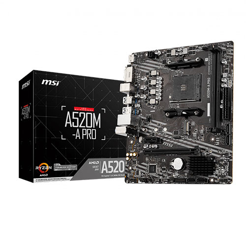 MSI A520M A PRO AM4 AMD ATX Motherboard