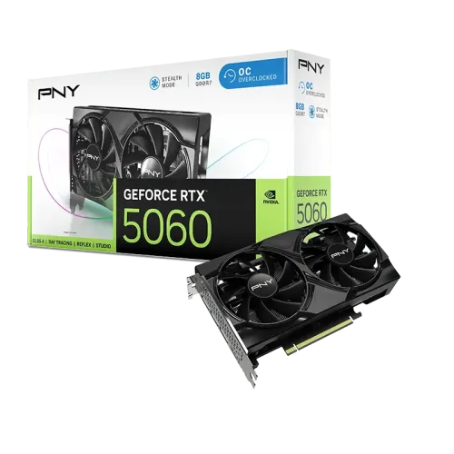 PNY GeForce RTX 5060 8GB OC Dual Fan Graphics Card