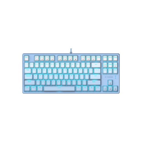 E-yooso Z87 Ice Blue Backlit Mechanical Keyboard Gradient Blue (Blue Switch)