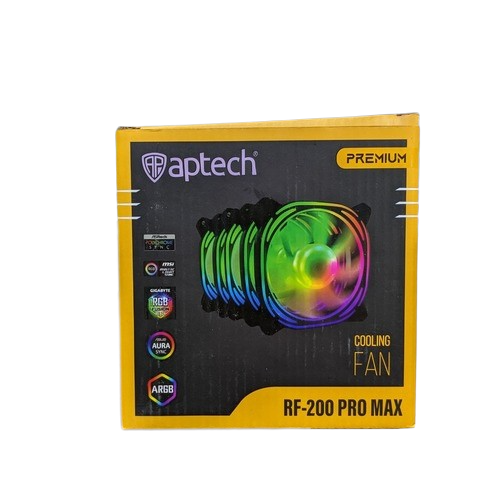 Aptech Rf-200 Pro Max Rgb 5 in 1 Case Cooling Fan