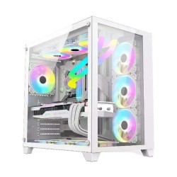 PC POWER ICEBERG V2 PP-H40 ARGB ATX GAMING CASING WHITE