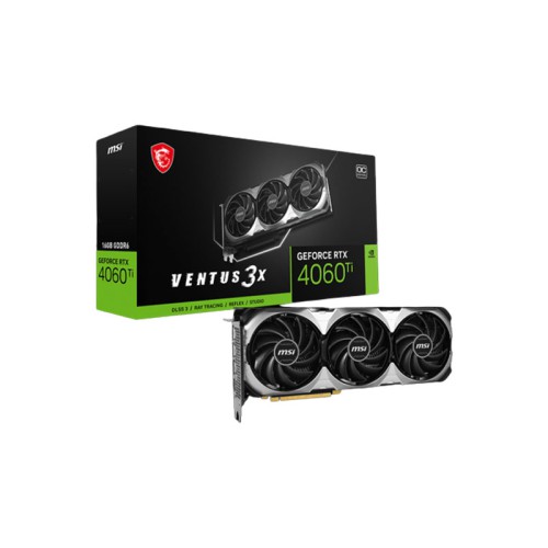 MSI GEFORCE RTX 4060 TI VENTUS 3X 16G OC 16GB GRAPHICS CARD