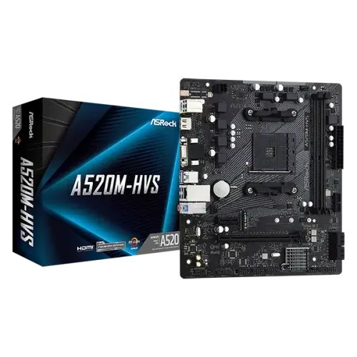 ASRock A520M-HVS AMD AM4 Micro ATX Motherboard