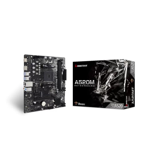 Biostar AMD Ryzen A520MT 3rd Gen and 4th Gen Micro ATX Motherboard