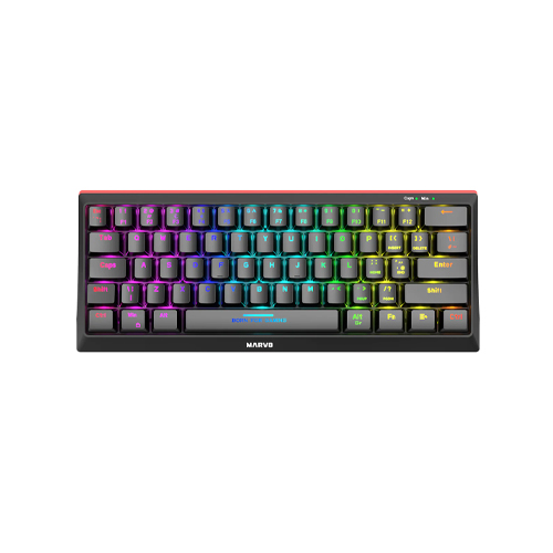 Marvo KG962 EN-B (Blue Switch) Rainbow Black Wired Mechanical Gaming Keyboard