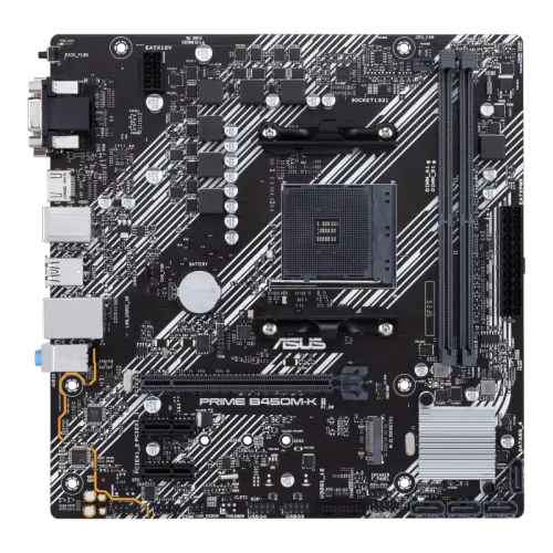 Asus PRIME B450M-K II DDR4 AMD AM4 micro ATX Motherboard Asus PRIME B450M-K II DDR4 AMD AM4 micro ATX Motherboard