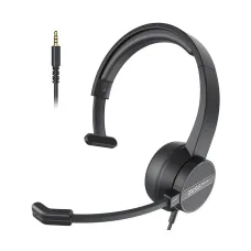 EKSA Telecom H15 Black Wired Over-Ear Professional Mono Headphone
