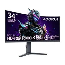 KOORUI 34E6UC 34" 180Hz WQHD VA Curved Gaming Monitor