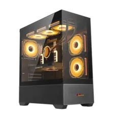 PC Power GS550 ICE Tower 6x ARGB Fan ATX Gaming Desktop Casing