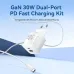 VENTION TZ-FEQW0-EU-01 2-Port 30W USB (C+A) GaN Charger with Type-C Cable - EU