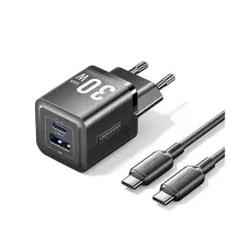 VENTION TZ-FEQB0-EU-01 2-Port 30W USB (C+A) GaN Charger with Type-C Cable - EU