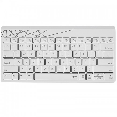Rapoo K800 2.4G Wireless Low-Profile Compact Keyboard (White)