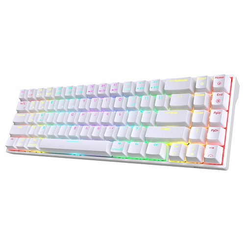 Royal Kludge RK71 Tri Mode RGB White Mechanical Keyboard (Huano Switch)