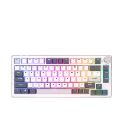 Royal Kludge RK-H81 Tri-Mode RGB 81 Keys Hot Swappable Mechanical Keyboard White Night
