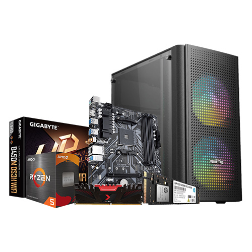 AMD Ryzen 5 5600G - Gigabyte B450M DS3H V2 PC Build