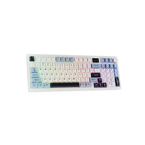 Tecware Spectre 96 Gasket Mounted Mechanical Keyboard with LCD Display (White Sapphire)