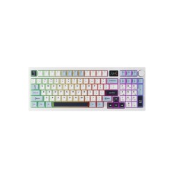 Tecware Tri-Tone PBT Keycaps For 96 Keys Mechanical Keyboard - White Sapphire