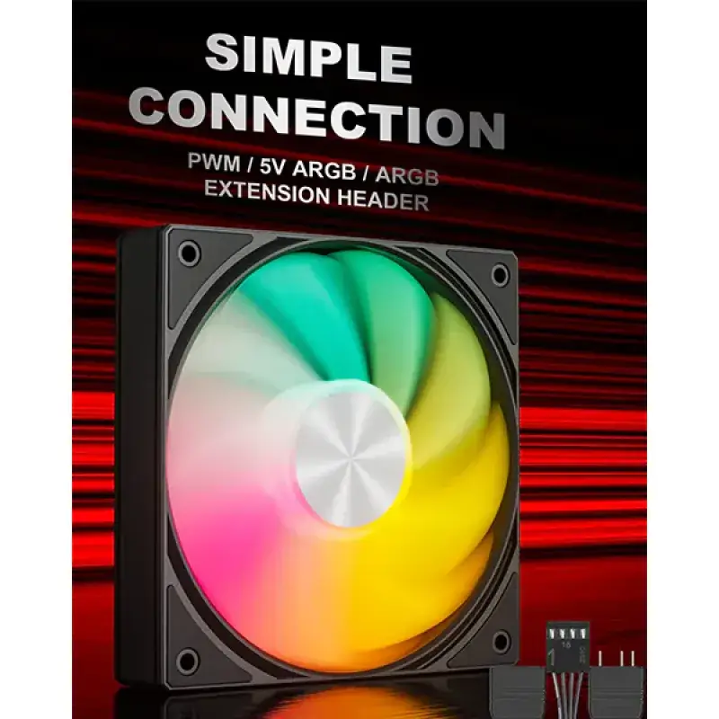 upHere U3KC1 120mm ARGB Casing Fan - Black upHere U3KC1 120mm ARGB Casing Fan - Black