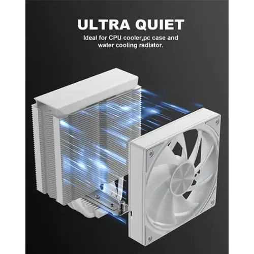 upHere U3TC1 120mm ARGB Casing Fan - White