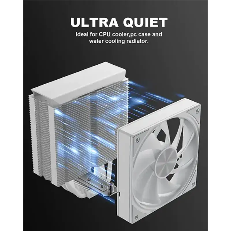 upHere U3TC1 120mm ARGB Casing Fan - White upHere U3TC1 120mm ARGB Casing Fan - White