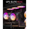 upHere UP1 Elite KC4C ARGB CPU Air Cooler - Black