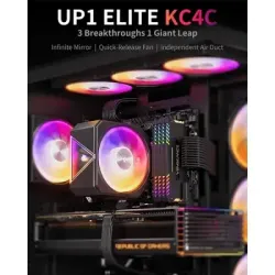 upHere UP1 Elite KC4C ARGB CPU Air Cooler - Black