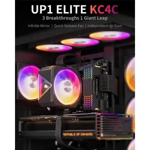 upHere UP1 Elite KC4C ARGB CPU Air Cooler - Black