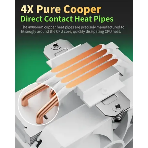 upHere UP1T4 CPU Air Cooler - White