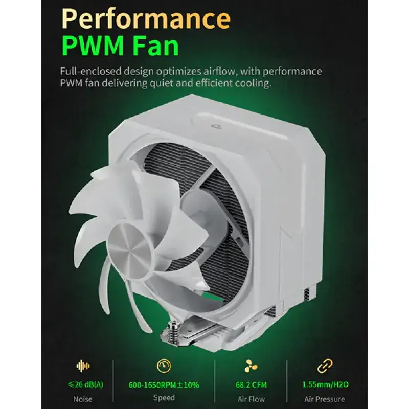 upHere UP1T4 CPU Air Cooler - White upHere UP1T4 CPU Air Cooler - White
