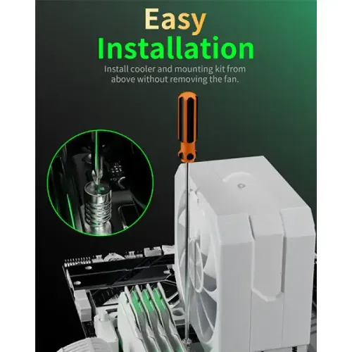 upHere UP1T4 CPU Air Cooler - White